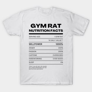 Gym rat nutrition facts T-Shirt